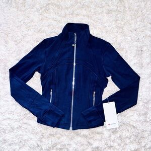 True Navy Mirror Silver Define Cropped Jacket Nulu Lululemon